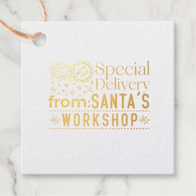 Sonderlieferung aus dem Santa's Workshop Geschenkanhänger (Vorderseite)