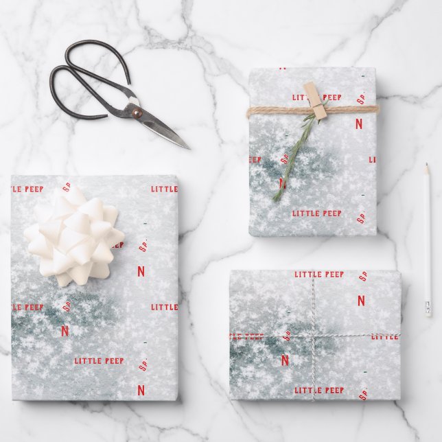 Sonderlieferung aus der Nordpol-Snowy Icy Geschenkpapier Set (Vorderseite)