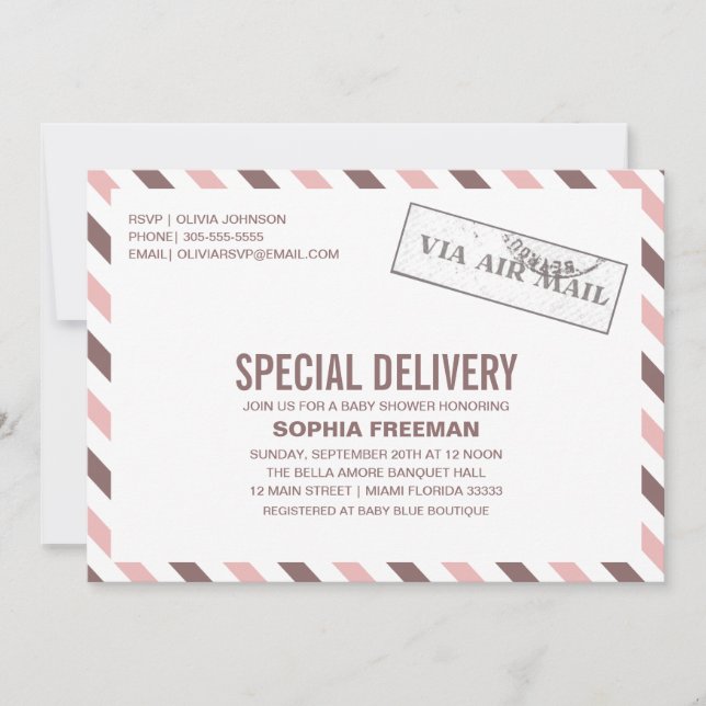 SONDERLIEFERUNG | BABY SHOWER INVITATION EINLADUNG (Vorderseite)