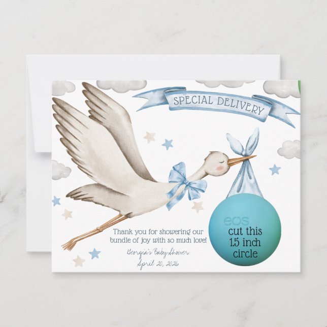 Sonderlieferung! Blue Stork EOS Lip Balm Gevor Einladung (Vorderseite)