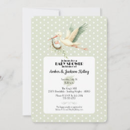 Sonderlieferung für Baby Shower Stork 2 Einladung