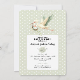 Sonderlieferung für Baby Shower Stork 2 Einladung