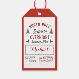 Sonderlieferung Gift Tags vom Santa North Pole Geschenkanhänger