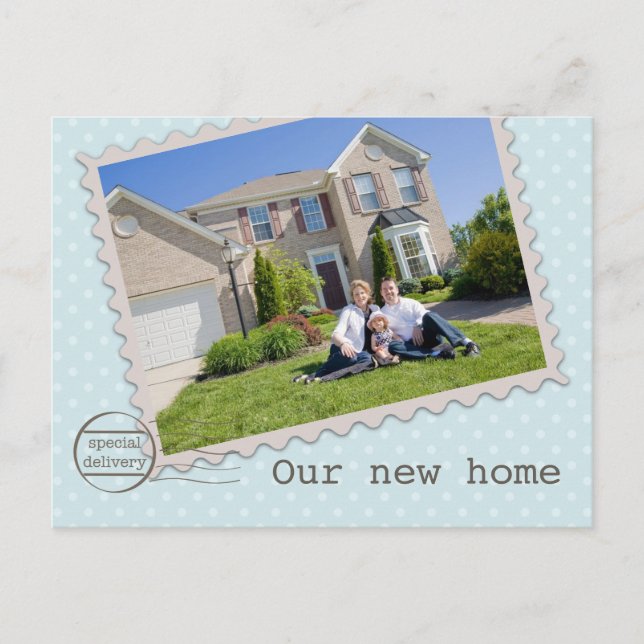 Sonderlieferung Neue Zuhause Foto Postkarte (Vorderseite)