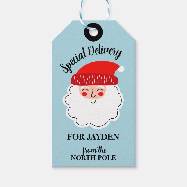 Sonderlieferung Nordpol Weihnachten Geschenkanhänger (Vorderseite)