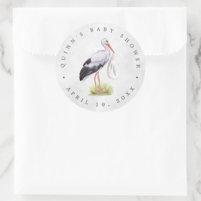 Sonderlieferung | Stork Baby Shower Fevor Sticker (Tasche)