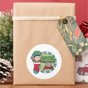 Sonderlieferung vom Santa Runder Aufkleber