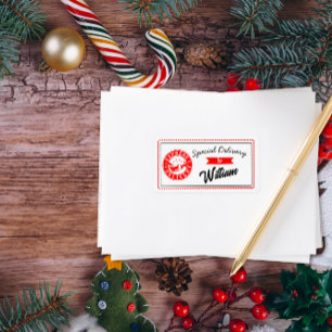 Sonderlieferung vom Weihnachtsmann Weihnachtsgesch Adressaufkleber