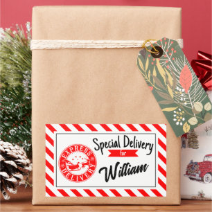 Sonderlieferung vom Weihnachtsmann Weihnachtsgesch Rechteckiger Aufkleber