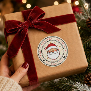 Sonderlieferung von Santa Custom Runder Aufkleber