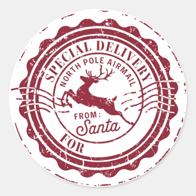 Sonderlieferung von Santa Custom Runder Aufkleber (Vorderseite)