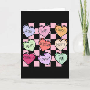 Sonderpädagogik-Lehrer Candy Heart Valentinstag Karte