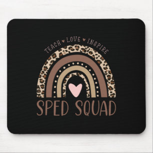 Sonderpädagogik Sped Sped-Team Leopard Regenbogen Mousepad