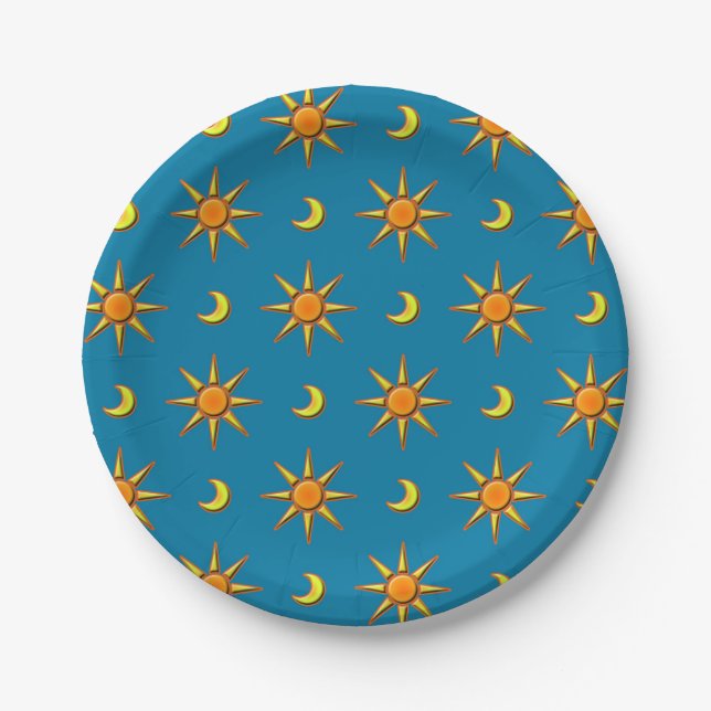 Sonderpapiertafel für Sonne und Mond Pappteller (Vorderseite)