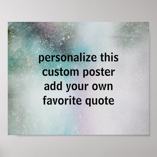 Sonderposter fügen Sie Ihr eigenes Angebot Aquarel Poster (Vorne)