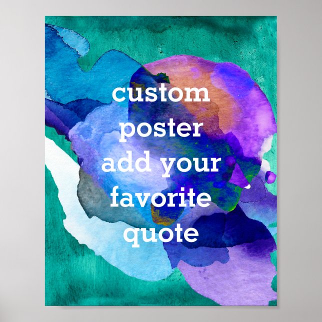 Sonderposter fügen Sie Ihr eigenes Angebot Aquarel Poster (Vorne)