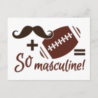 Sonderpostkarte für Mustache & Football