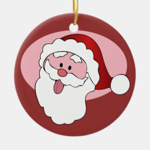 Sonderschmuck Funny Santa Keramik Ornament
