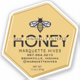 Sonderschnitt Vinyl Hexagon-Fahne-Label Aufkleber