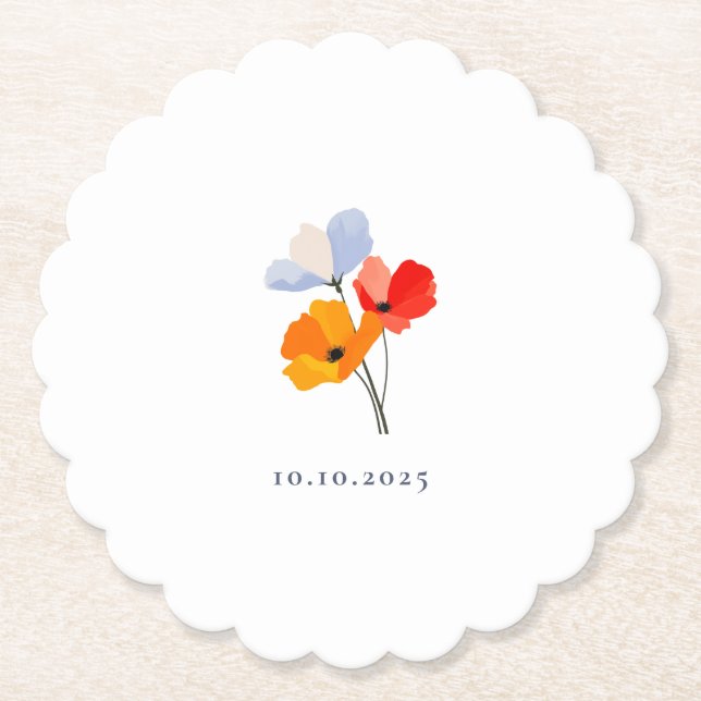 Sondertermin Sommer-Mohn-Special-Event-Regen Untersetzer (Vorderseite)