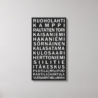 Sonderumhüllte Leinwand von Helsinki Metro Scroll