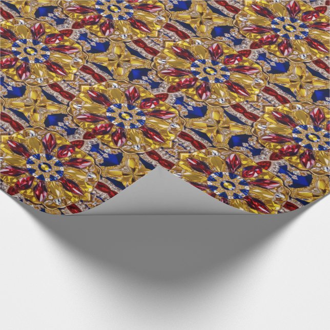 Sonderverpackungspapier mit kolumbianischen Farben Geschenkpapier (Ecke)