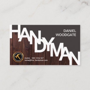 Sondervertrag für Handyman Sign Wood Grain Fence  Visitenkarte
