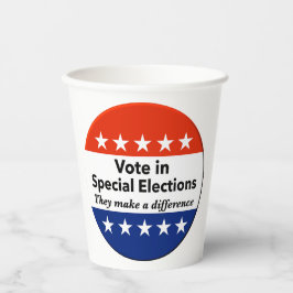 Sonderwahlen abstimmen pappbecher