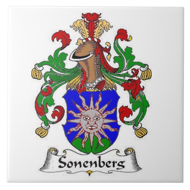 SONENBERG FAMILIENWAPPEN AUF FLIESEN-WAPPEN FLIESE (Vorderseite)