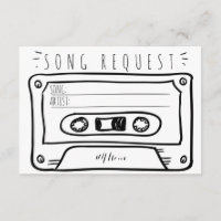 Song Anfrage Hochzeit RSVP Einsteckkarte Cassette