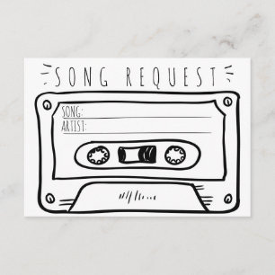 Song Anfrage Hochzeit RSVP Einsteckkarte Cassette Karte