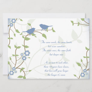 Song Birds Hochzeitstag Vow Renewal Einladung