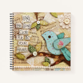 Song in Your Heart Bird Custom Spirituosen Noteboo Notizbuch
