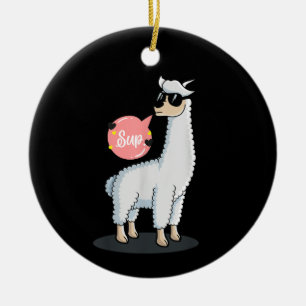 Song No drama Llama Tierwelt Lover Phantastisch Fu Keramik Ornament