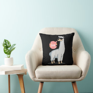 Song No drama Llama Tierwelt Lover Phantastisch Fu Kissen