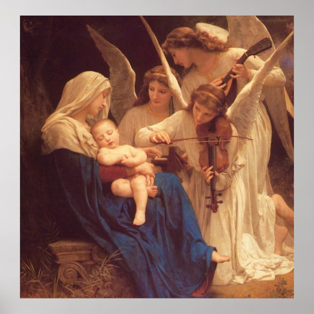 Song of the Angels -William Bouguereau Poster (Vorne)