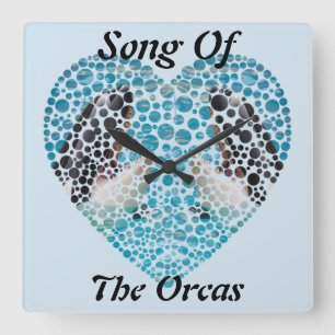 Song Of The Orcas, Quadratische Wanduhr