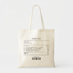 Song Receipt Playlist Ästhetisch Trendy Minimalist Tragetasche
