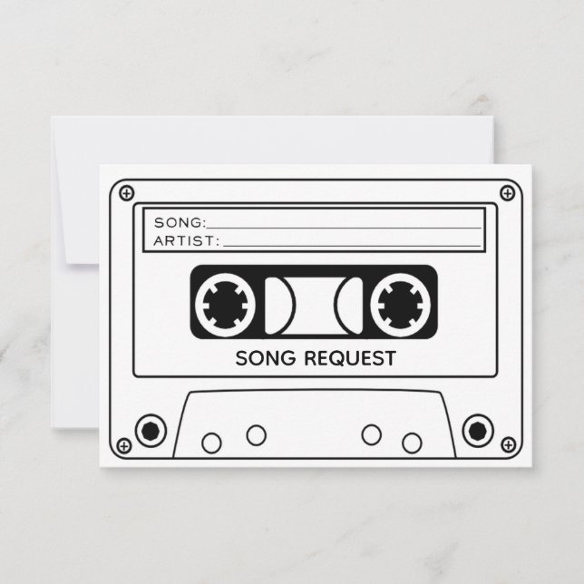 Song Request RSVP Card Einladung (Vorderseite)