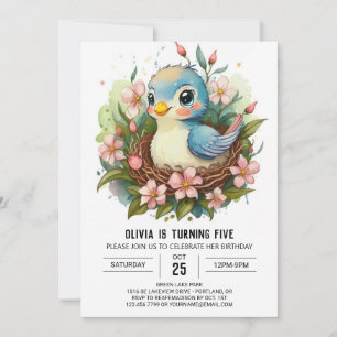 Songbird Children Bird Geburtstag Einladung