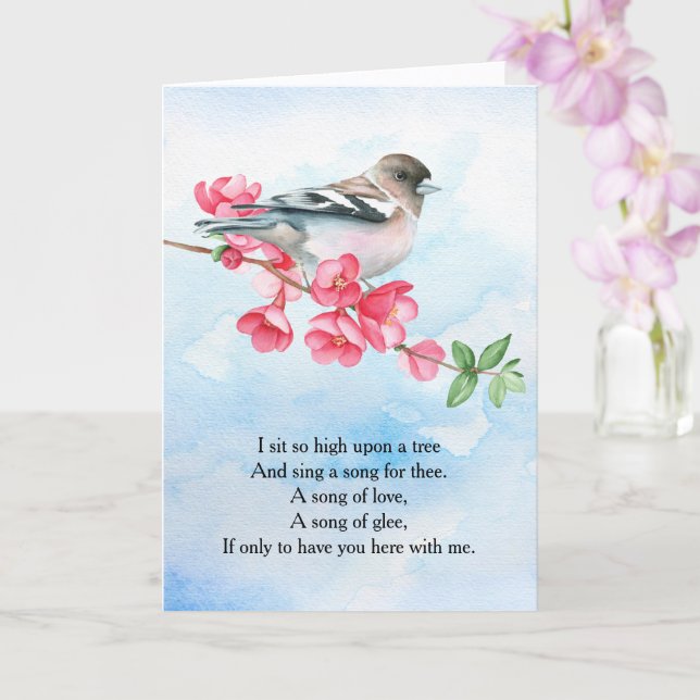 Songbird Gedicht Karte (Orchidee)