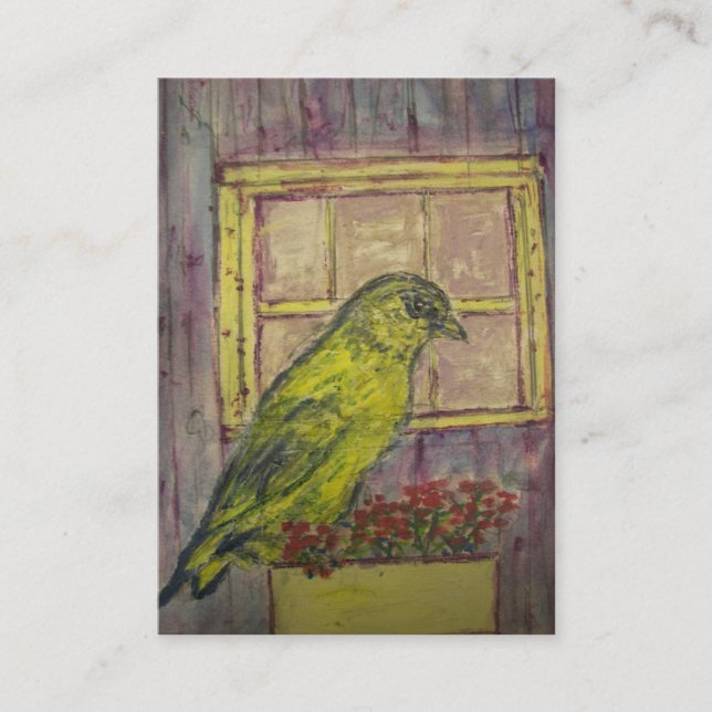 Songbird im Fenster Visitenkarte (Vorderseite)