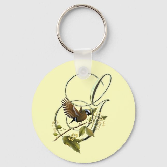 Songbird Initial G Schlüsselanhänger (Vorderseite)