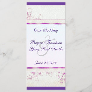 Songbird Shabby Chic WEDDING Programme