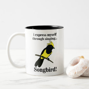 Songbird Tit Bird Funny Vogelbeobachtung Birdwatch Zweifarbige Tasse