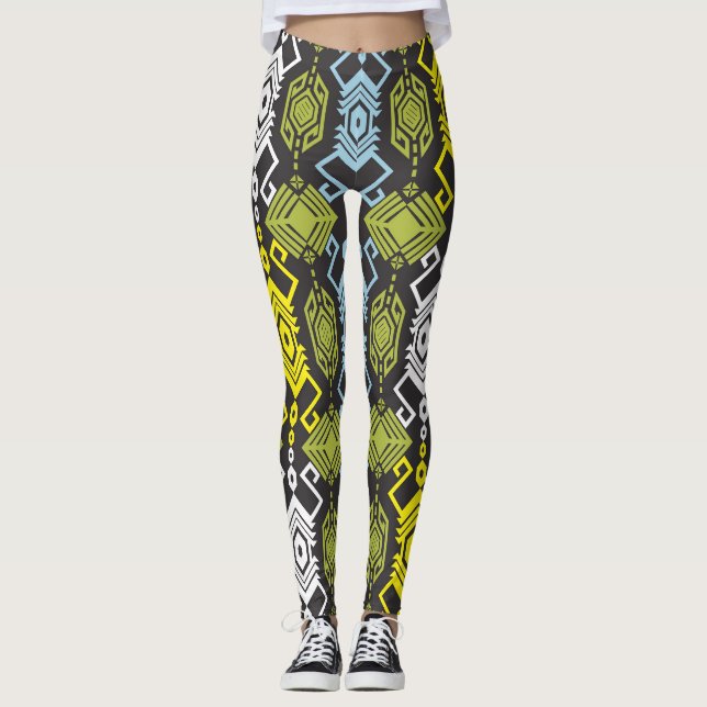 Songket Tenun: Traditionelles indonesisches Motiv. Leggings (Vorderseite)