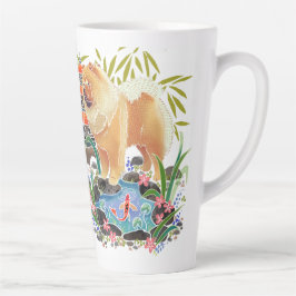 SONGMAO Latte Tasse mit Text auf der Rückseite