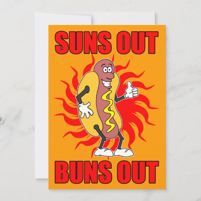 Songs aus Buns heraus Hot Dog Einladung (Vorderseite)