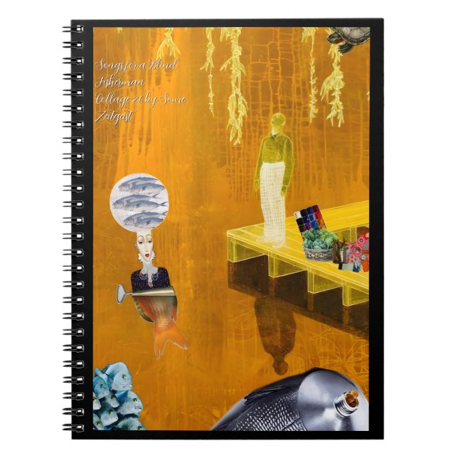 Songs for a Blind Fisherman Collage Notebook Notizblock (Vorderseite)