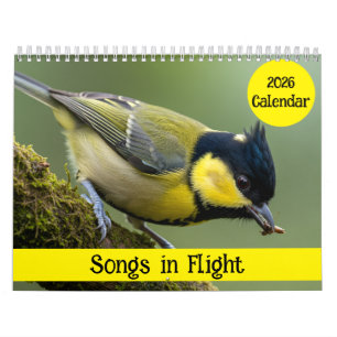 Songs in Flight: 2026 Vogel-Fotokalender Kalender